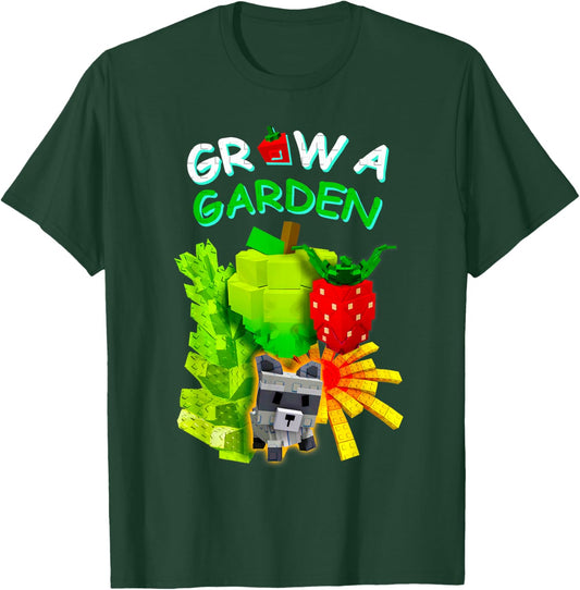 Grow A Garden Sugar Apple Romanesco Elder Strawberry Gamer T-Shirt - T-Shirt | Forest