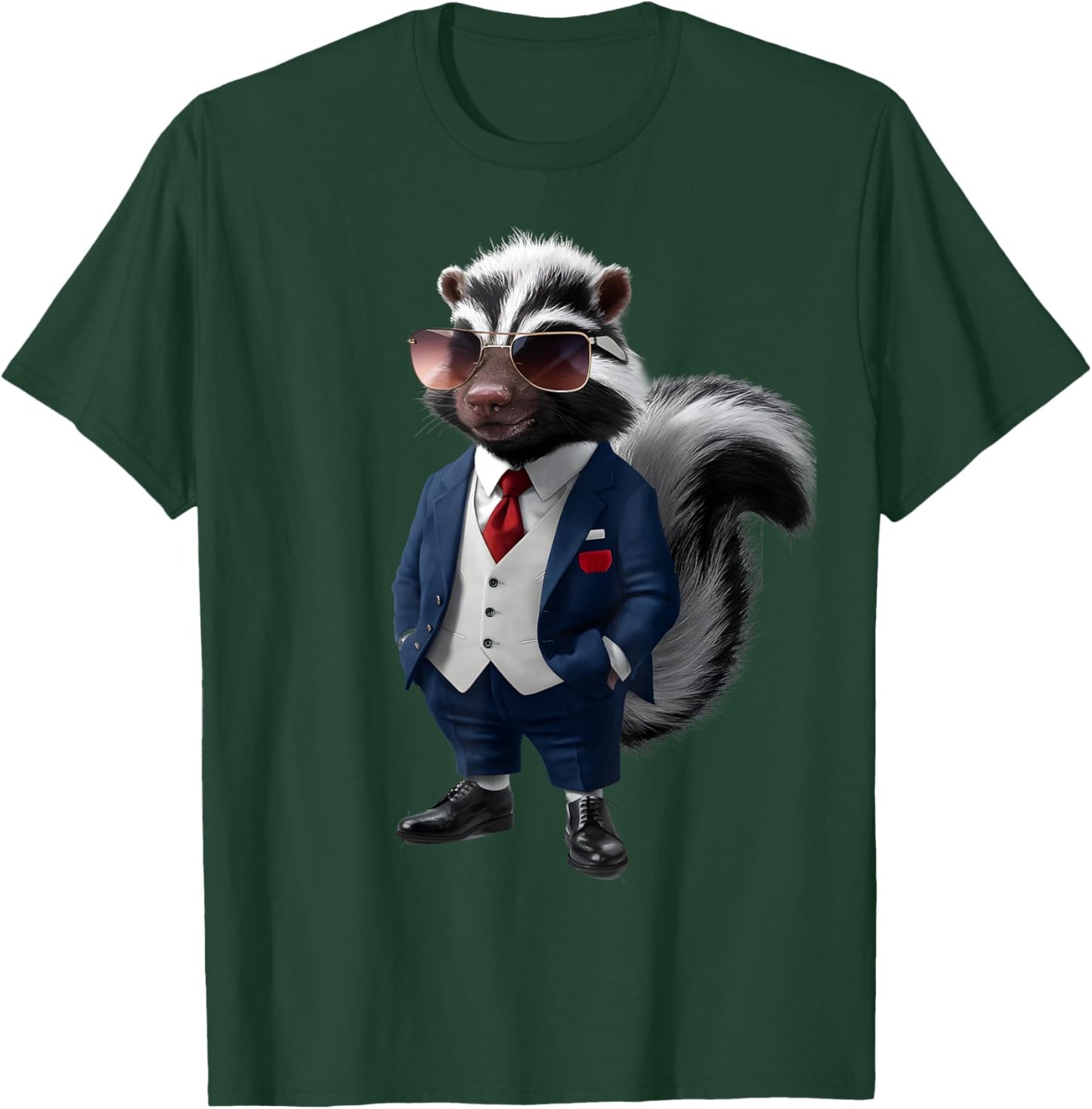 Skunk Men's Women's Skunk in Suit Skunk T-Shirt - T-Shirt | Forest