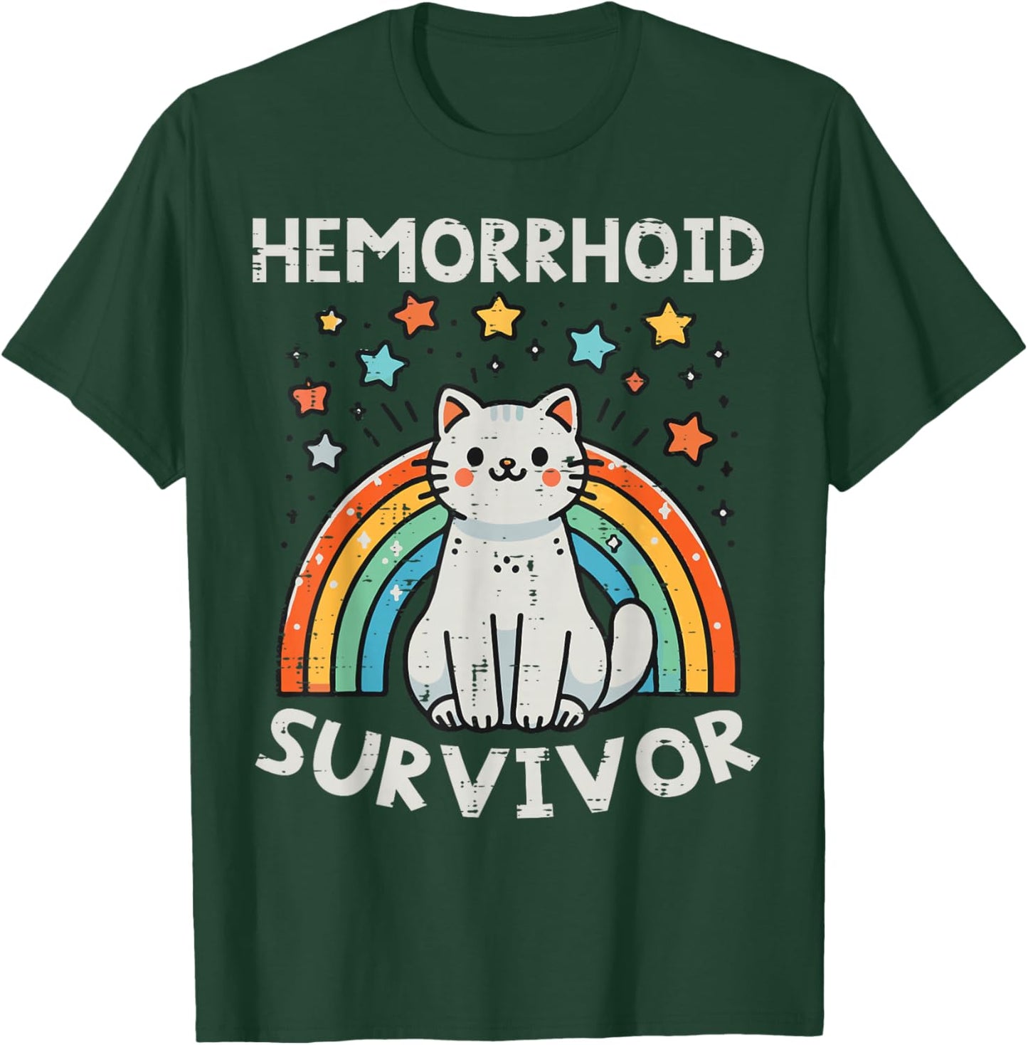 Survivor Cat Funny Cringe Weird Adult Humor Inappropriate T-Shirt - T-Shirt | Forest