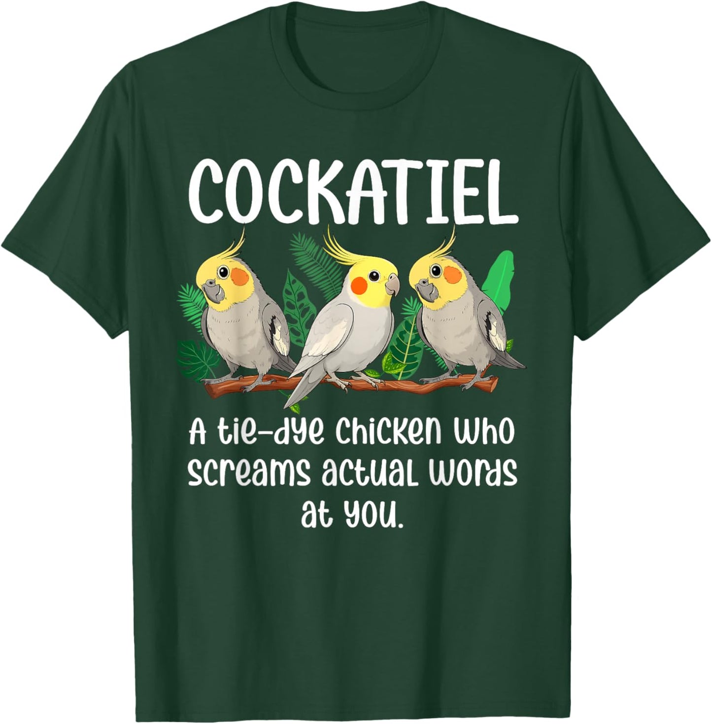 Cockatiel Definition Cockatiel Parrot Owner Cockatiel Lover T-Shirt - T-Shirt | Forest