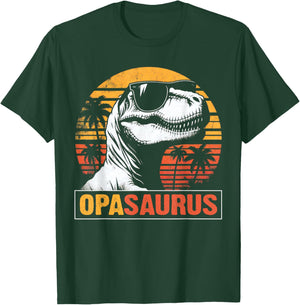 Opasaurus Funny T rex Dinosaur Opa Vintage Fathers Day T-Shirt - T-Shirt | Forest