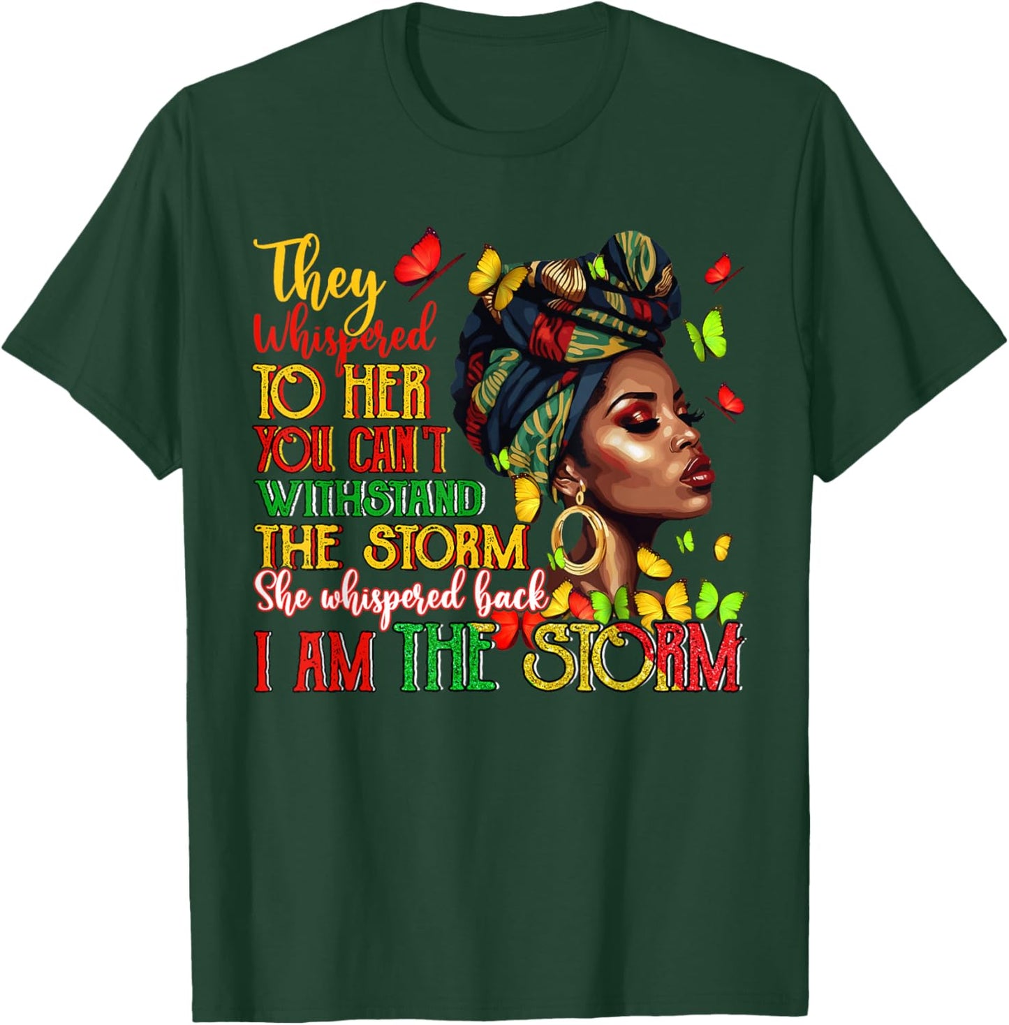 Black Women African Melanin Black History Month Women Girl T-Shirt - T-Shirt | Forest