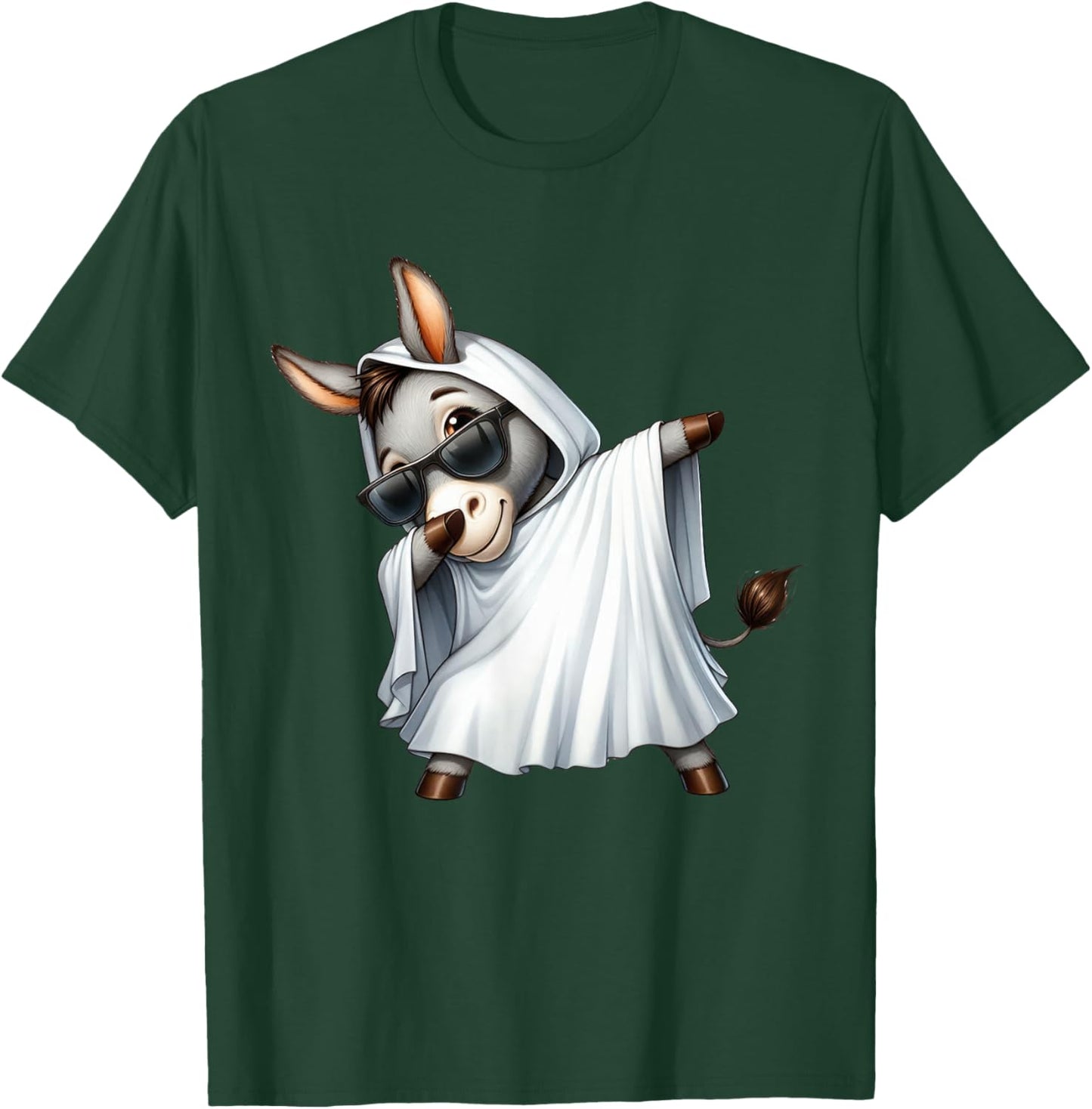 Funny Ghost Donkey Halloween Animals Donkey Lover Spooky T-Shirt - T-Shirt | Forest