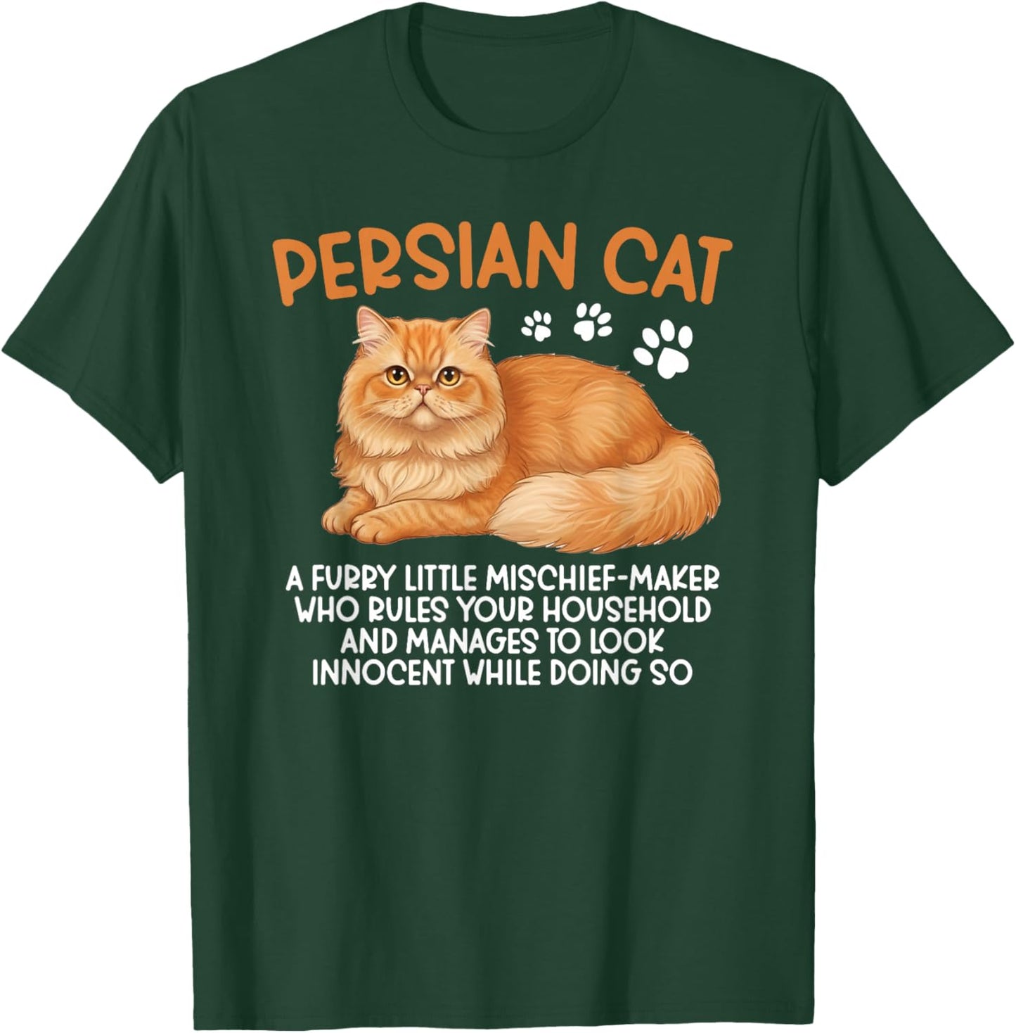 Persian Cat Definition Persian Cat Owner Persian Cat Mom T-Shirt - T-Shirt | Forest