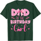 Dad Of The Birthday Girl Family Pink Coquette Bow T-Shirt - T-Shirt | Forest