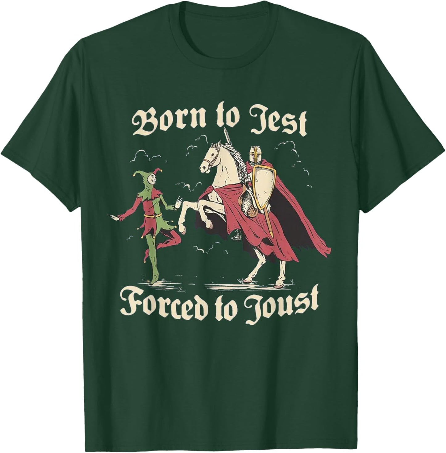 Cool Meme Medieval Vintage Graphic Knights Funny Pun Design T-Shirt - T-Shirt | Forest