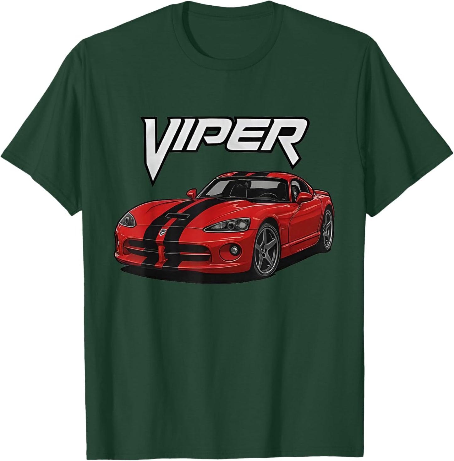 Red Viper Sports Car Design T-Shirt - T-Shirt | Forest