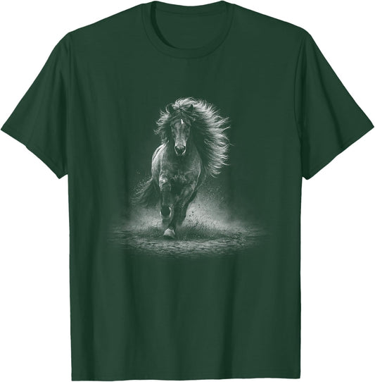 Cheval islandais Sauvage Courant liberté Force T-Shirt - T-Shirt | Forest