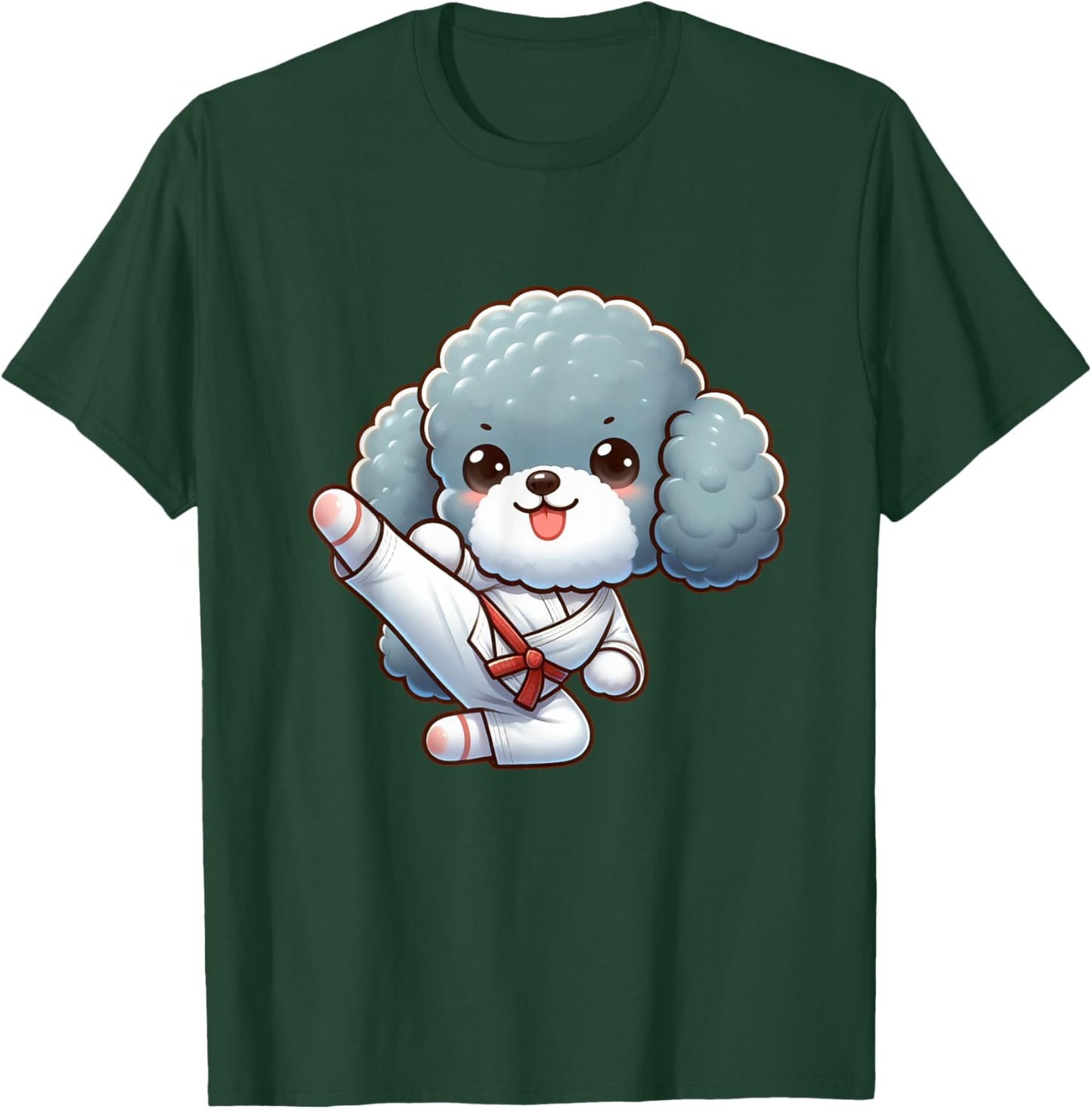 Cute Poodle Karate Dog Martial Arts T-Shirt - T-Shirt | Forest
