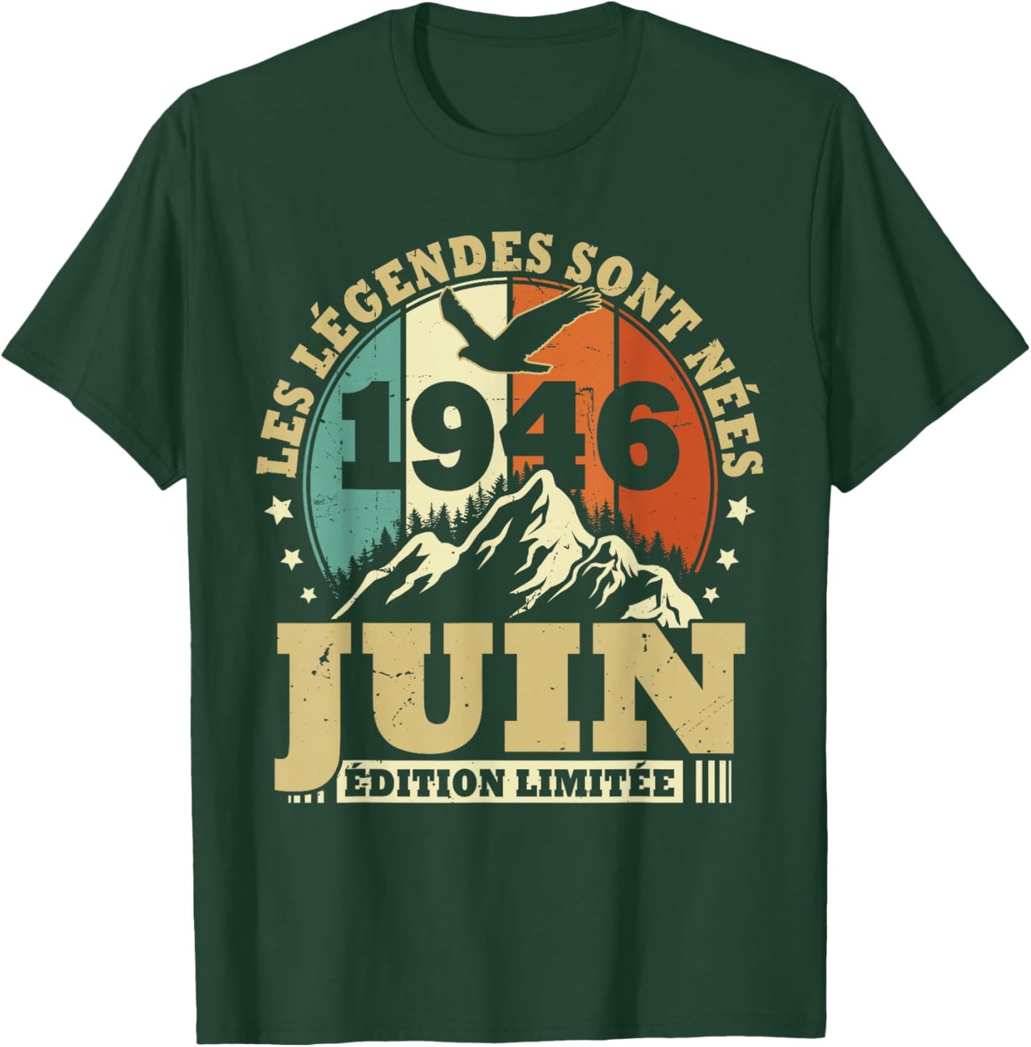 Les Légendes sont Nées en Juin 1946 Anniversaire 80 Ans T-Shirt - T-Shirt | Forest