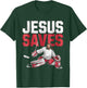 Jesus Saves Ice Hockey Goalie Sport Religious Christian T-Shirt - T-Shirt | Forest
