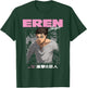 AOT Eren Jaeger Pink Text Crush Collage with Kanji Anime T-Shirt - T-Shirt | Forest