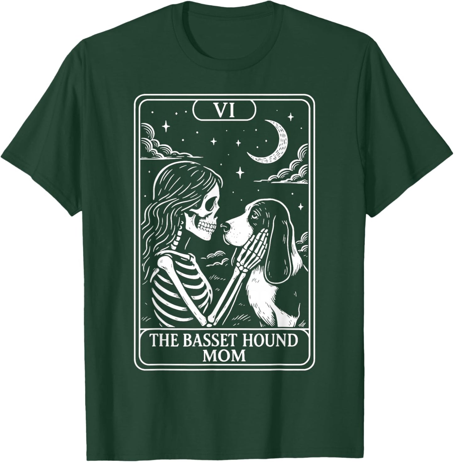 The Basset Hound Mom Tarot Card T-Shirt - T-Shirt | Forest
