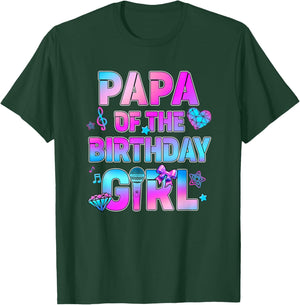 Papa of The K-Pop Birthday Girls Korean Music Family T-Shirt - T-Shirt | Forest