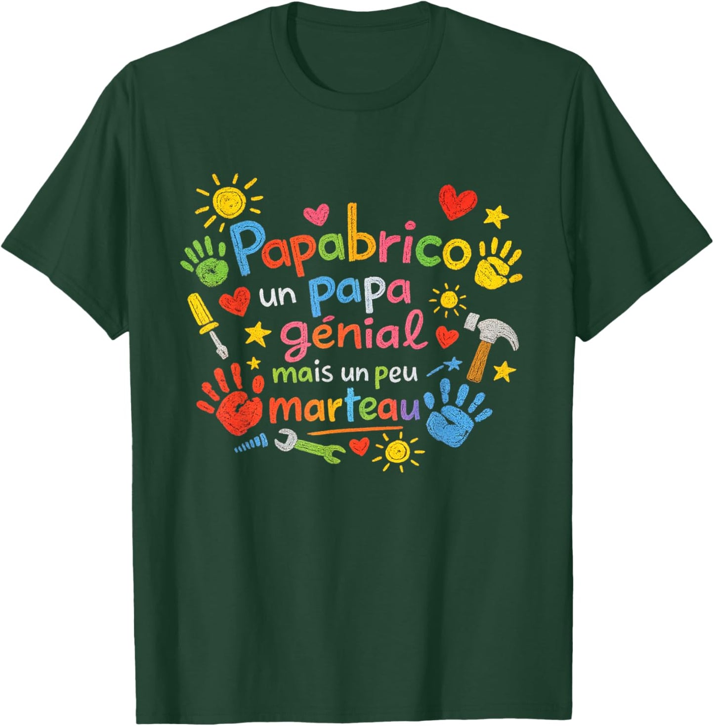 Cadeau Papa Bricoleur PapaBrico Fête des Pères Original Noël T-Shirt - T-Shirt | Forest