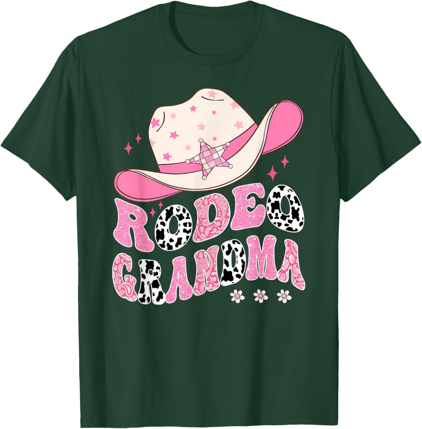 Rodeo Grandma Pink CowGirl 1St Birthday Family Matching T-Shirt - T-Shirt | Forest
