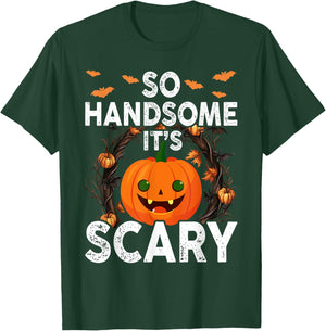 So Handsome Its Scary Boys Halloween Pumpkin Toddler Cute T-Shirt - T-Shirt | Forest