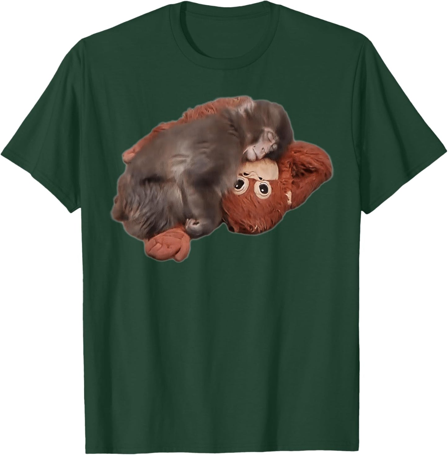 Baby Monkey Punch Cute Stuffed Buddy T-Shirt - T-Shirt | Forest