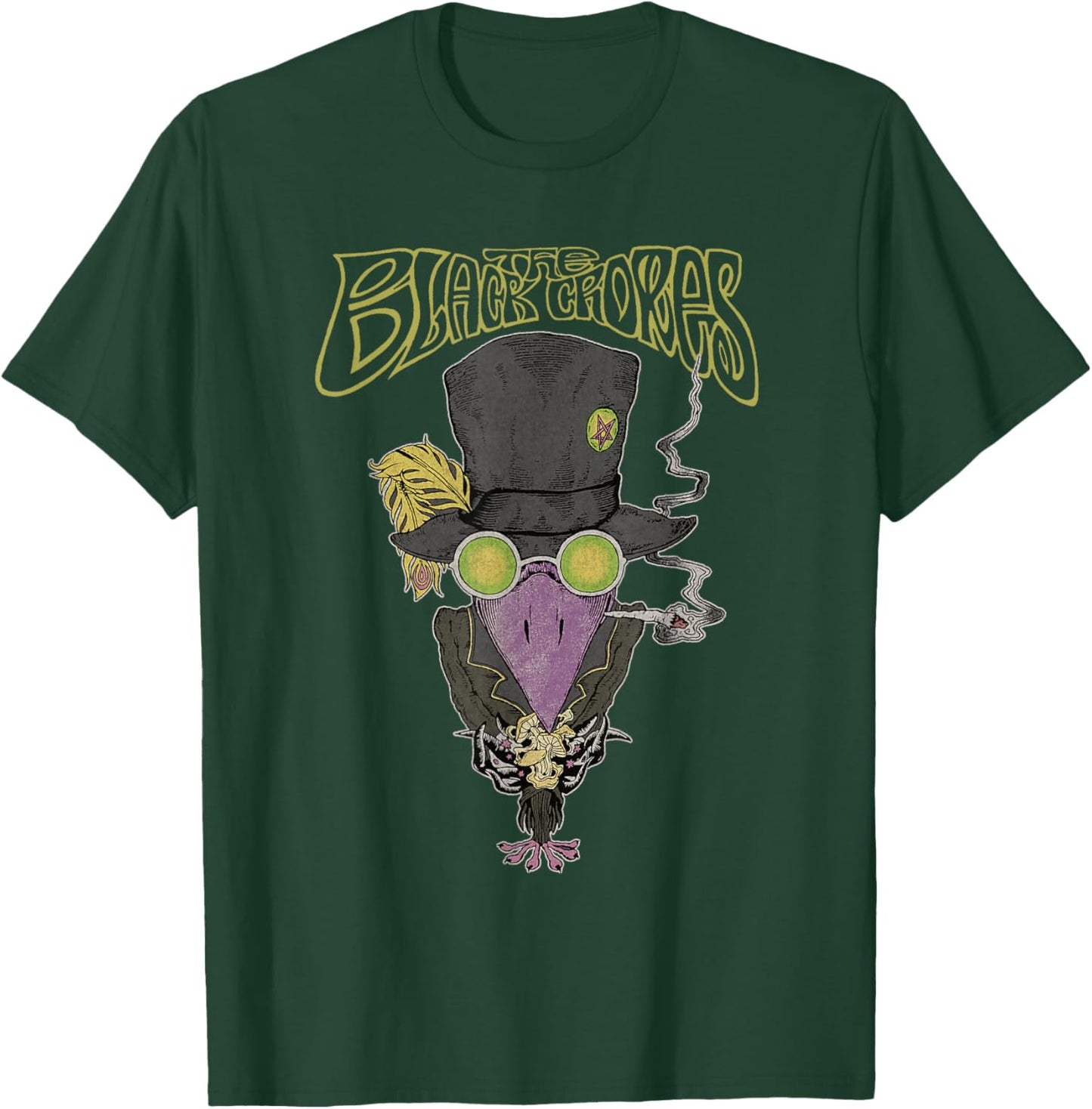 Official The Black Crowes Top Hat Crowe T-Shirt - T-Shirt | Forest