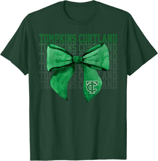 Tompkins Cortland Community College Bow Vintage Athletics T-Shirt - T-Shirt | Forest