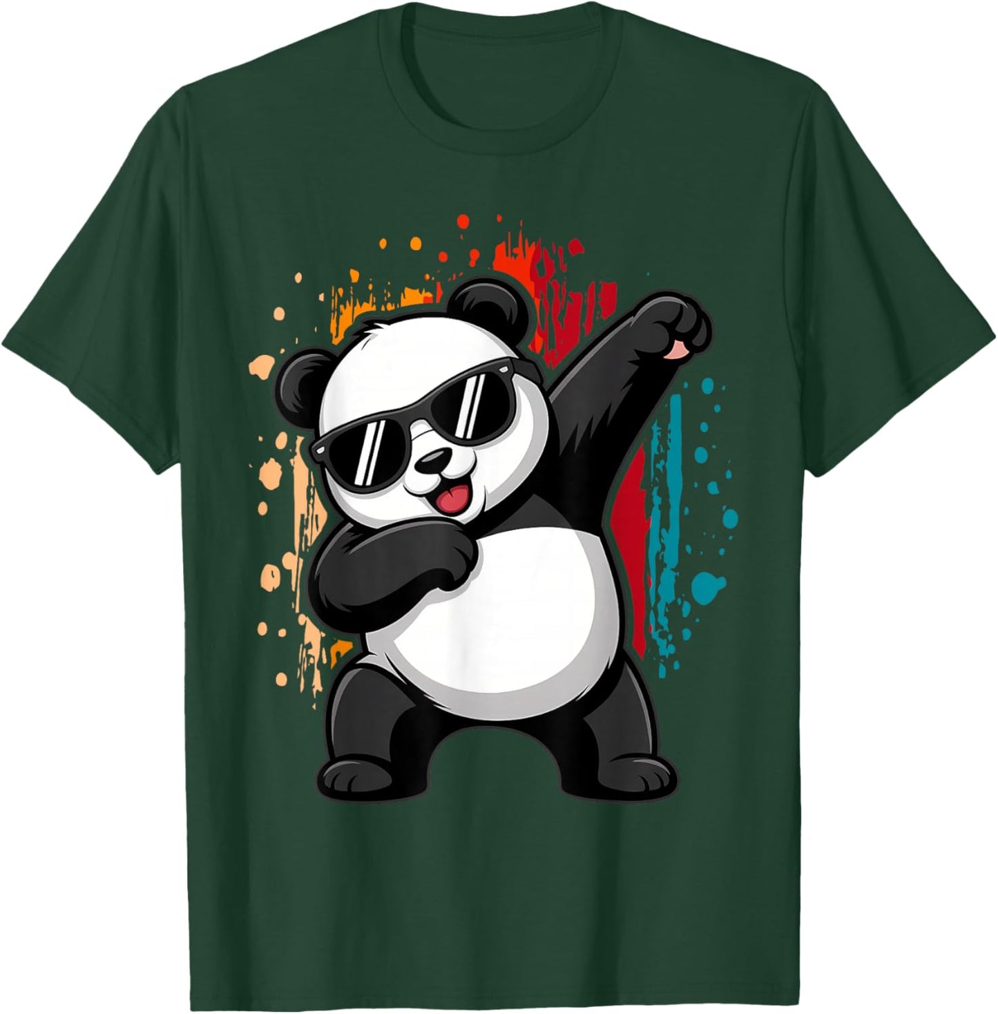 Cute Dabbing Panda Bear Outfit Boy Men Dab Zoo Animal Kids T-Shirt - T-Shirt | Forest