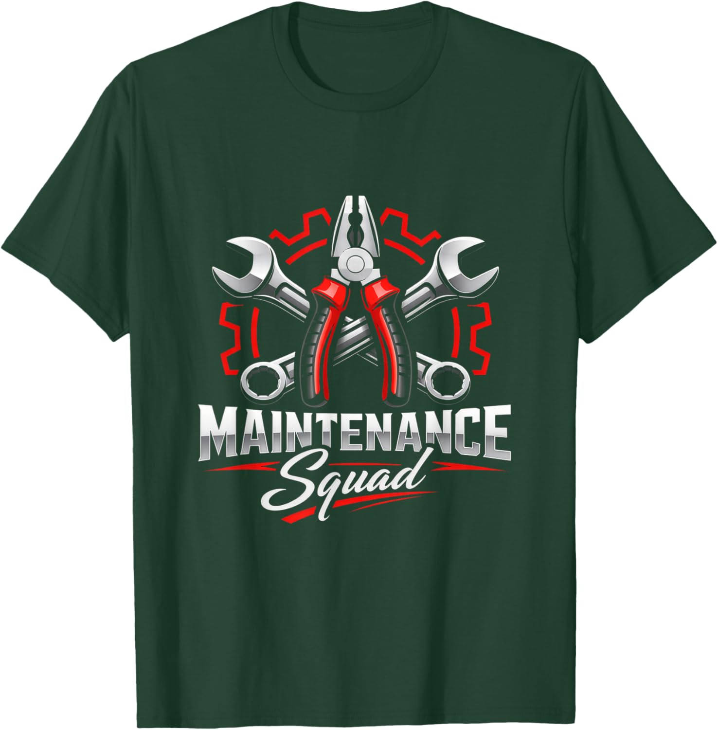 Maintenance Squad Funny Proud Skilled Worker Team T-Shirt - T-Shirt | Forest