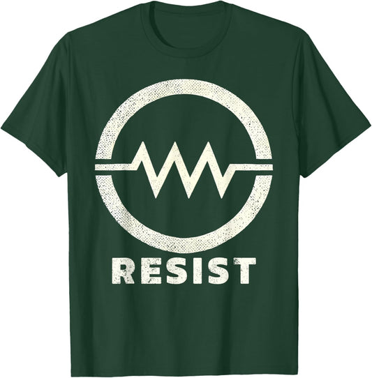 Resistor Symbol Resist Funny Electrical Engineering T-Shirt - T-Shirt | Forest