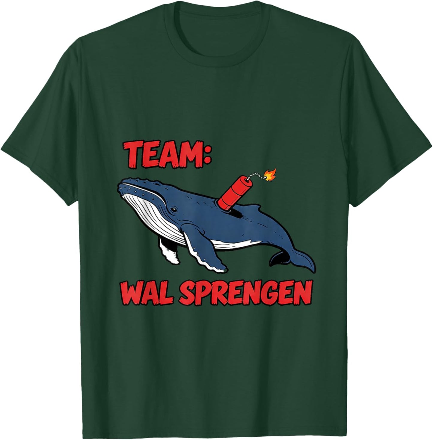 Buckelwal Timmy Hope - Team: Wal Sprengen T-Shirt - T-Shirt | Forest