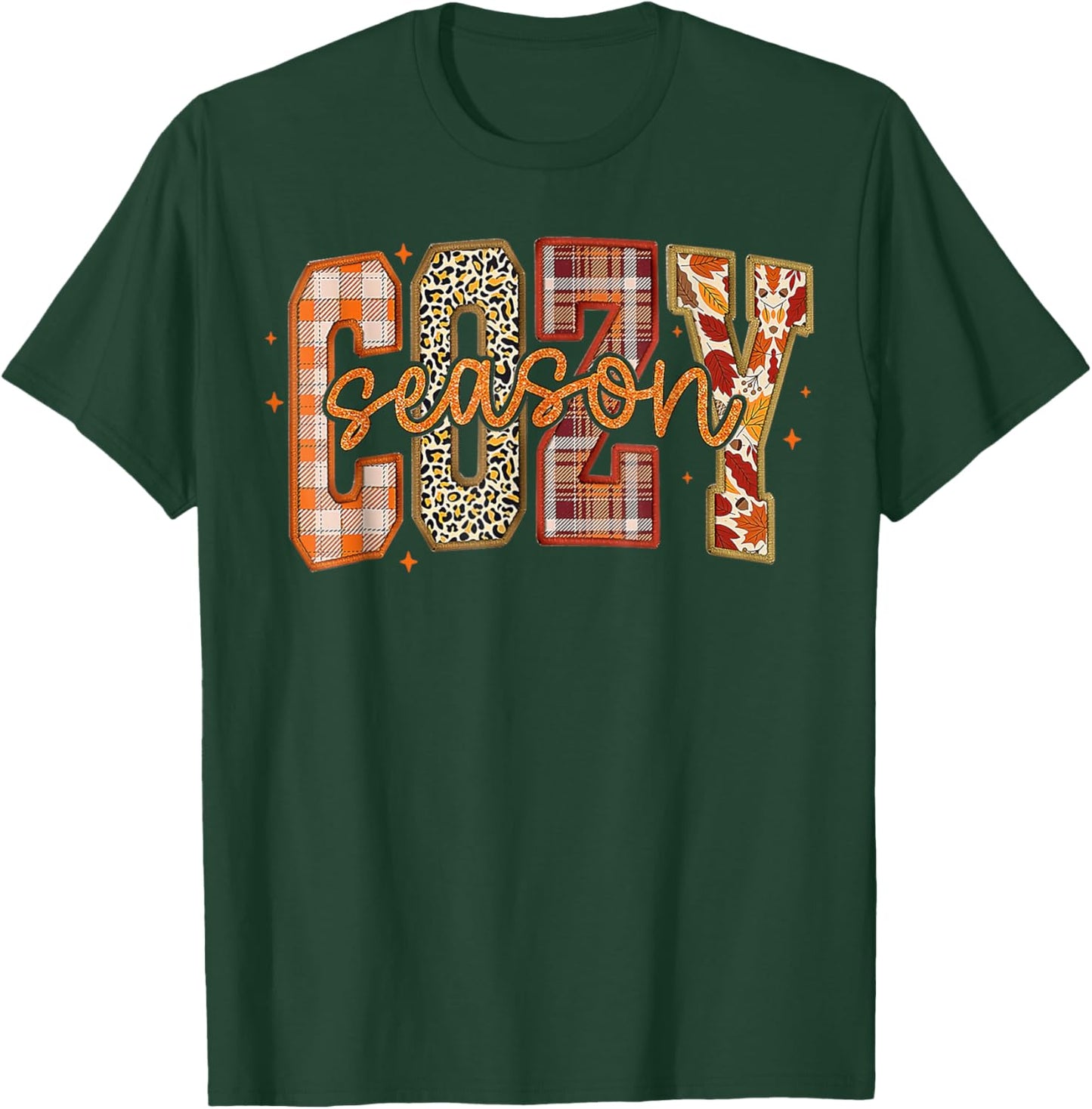 Cozy Season , Retro Fall season, Thanksgiving T-Shirt - T-Shirt | Forest