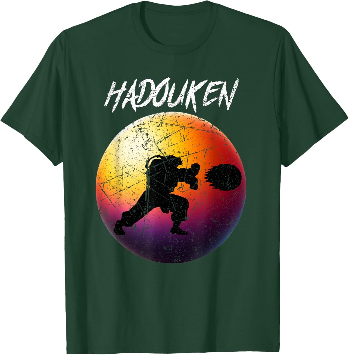 Retro Vintage Hadouken Fighter T-Shirt - T-Shirt | Forest