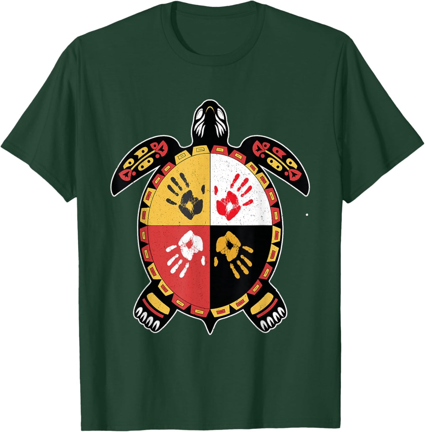 Medicine Wheel Turtle MMIW indigenous Native American T-Shirt - T-Shirt | Forest