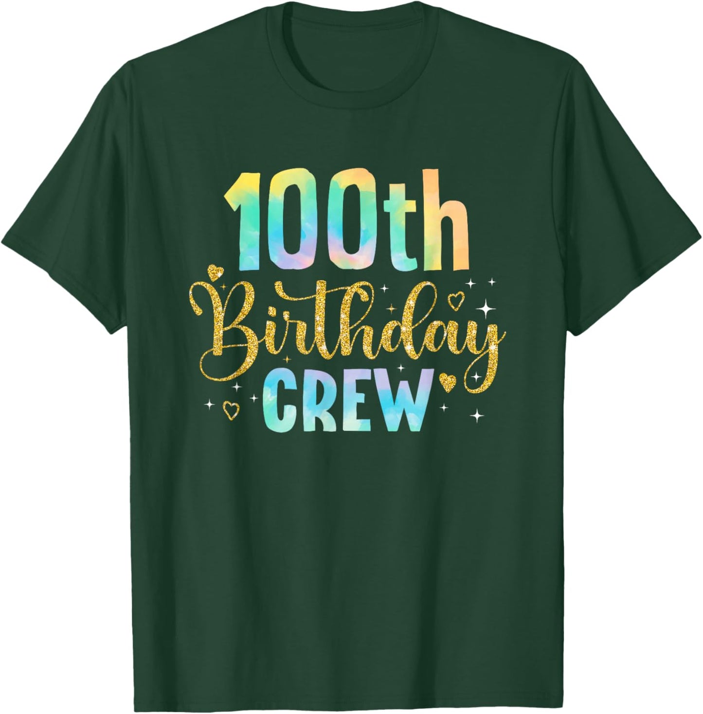 100 Year Old Birthday Party Group Family 100th Birthday Crew T-Shirt - T-Shirt | Forest