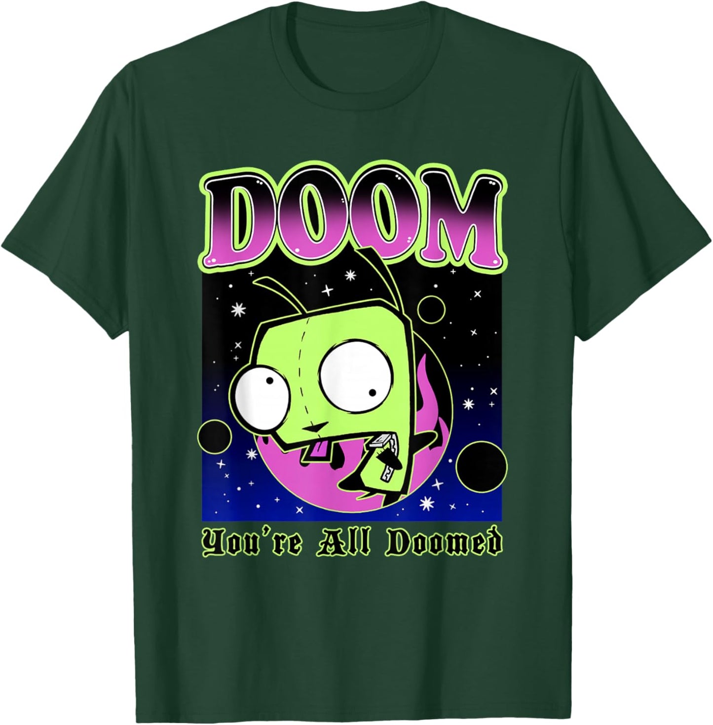 Invader Zim You are All Doomed Gir in Space T-Shirt - T-Shirt | Forest