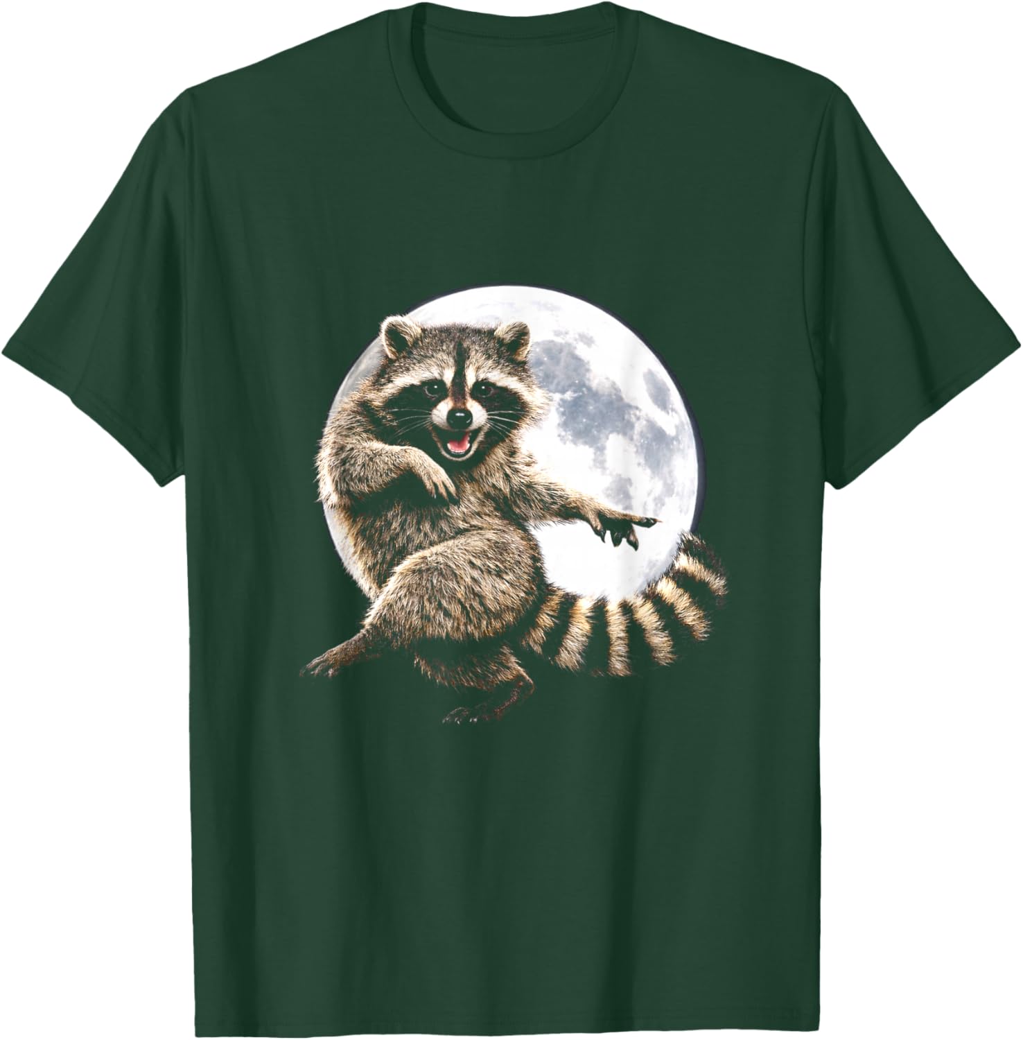 Dancing Raccoon – Moonlight Groove for Animal Lovers T-Shirt - T-Shirt | Forest