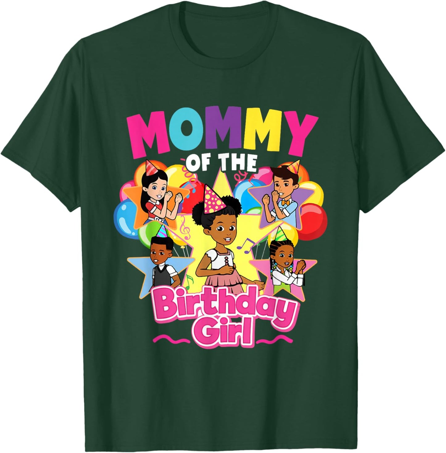 Mommy Birthday Girl Gracie Pink Doll Family Decorations T-Shirt - T-Shirt | Forest