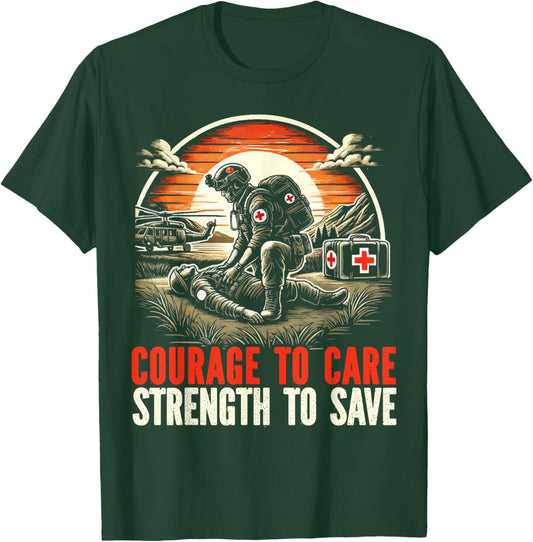 Combat Medic First Aid Field Medic Military T-Shirt - T-Shirt | Forest