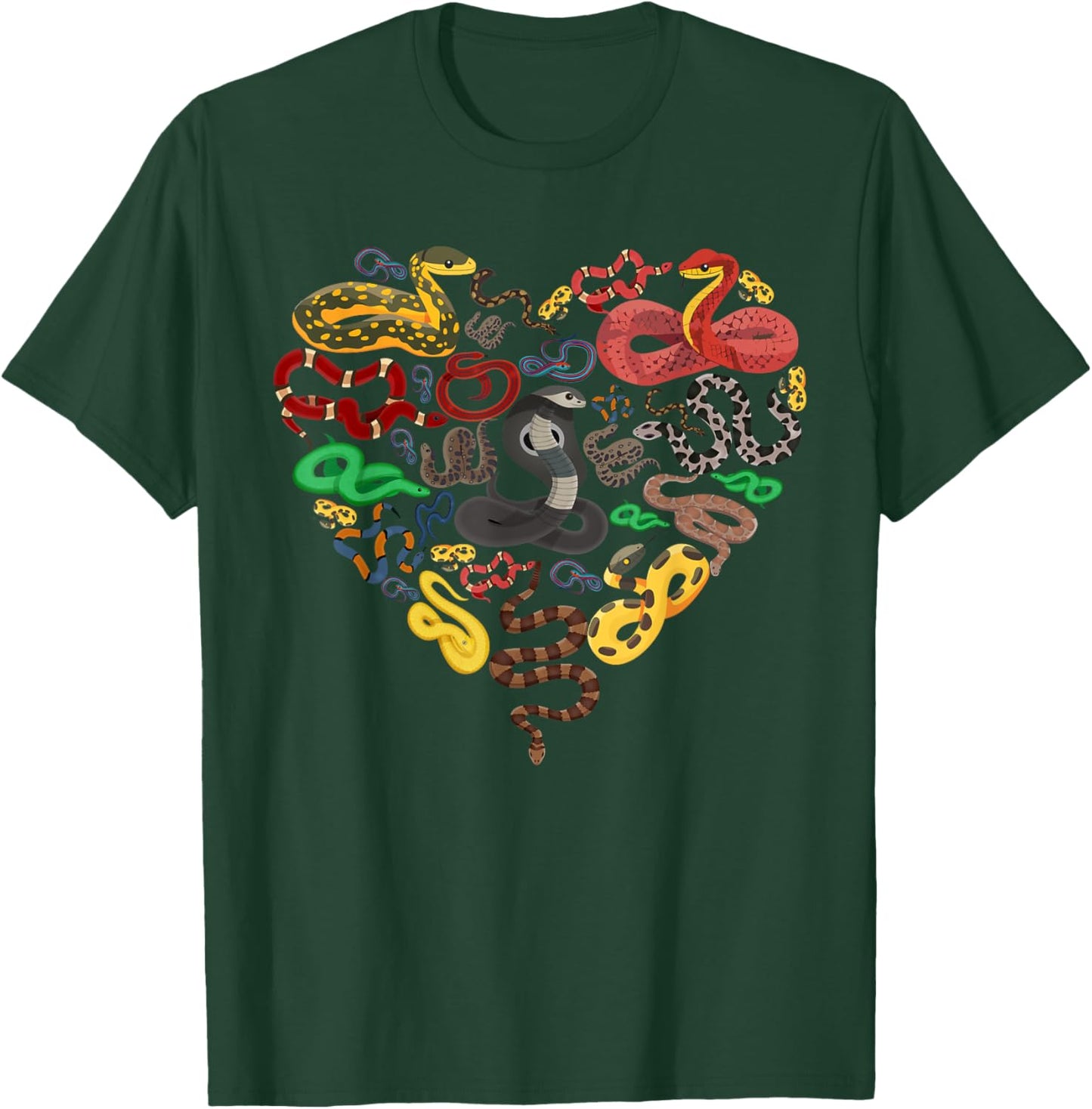 Different Types Of Snakes Boys Girl Educational Serpent T-Shirt - T-Shirt | Forest