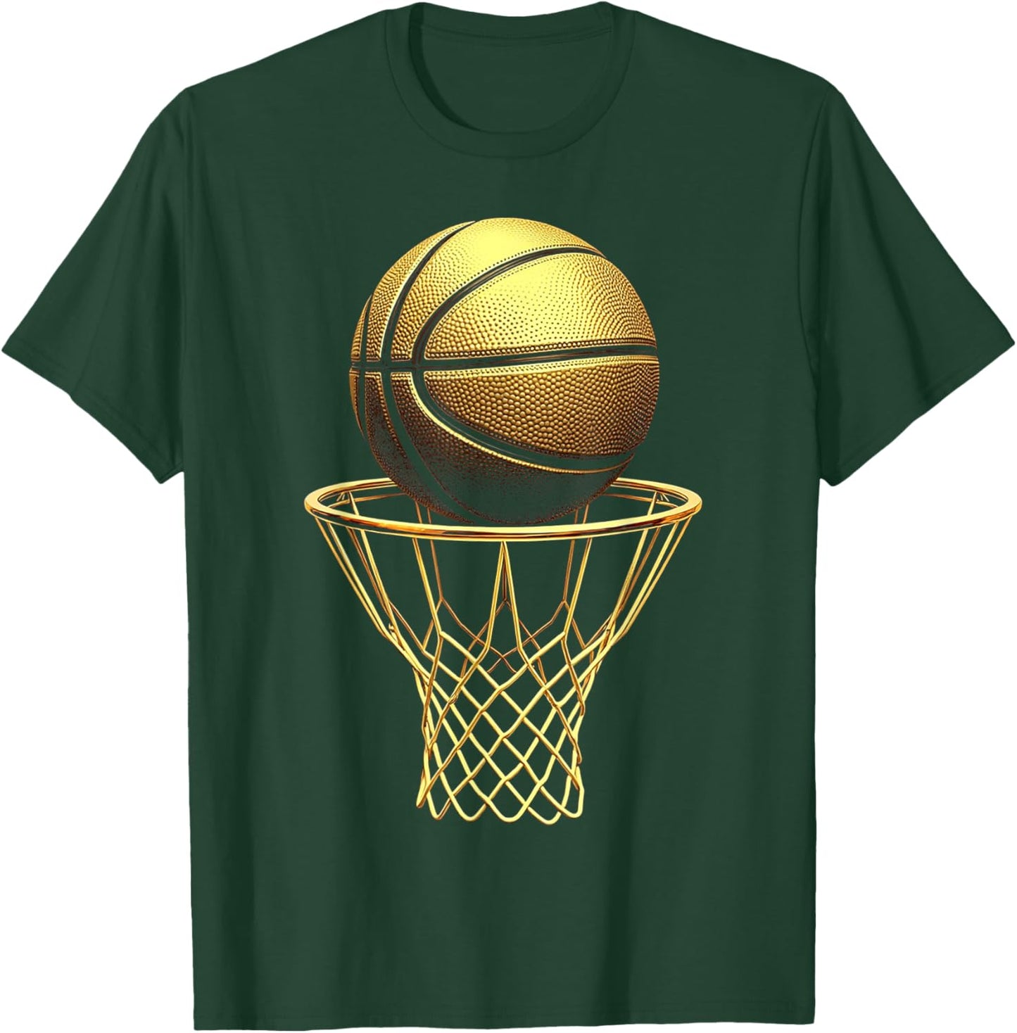 Basketball Player Cool Trophy Sports Lover Game Day BBall T-Shirt - T-Shirt | Forest