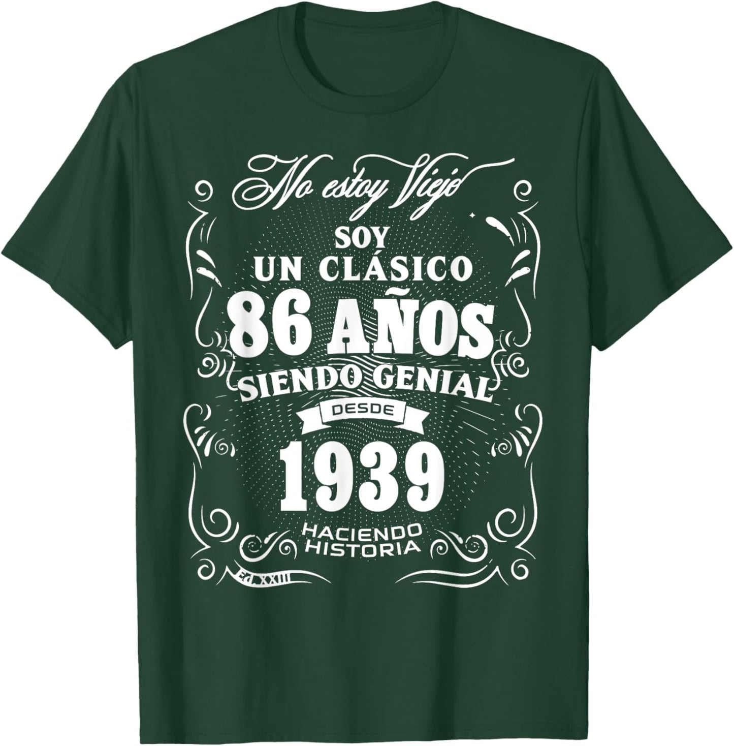Vintage 86th Birthday Men Funny 1939 86 Birthday Spanish T-Shirt - T-Shirt | Forest