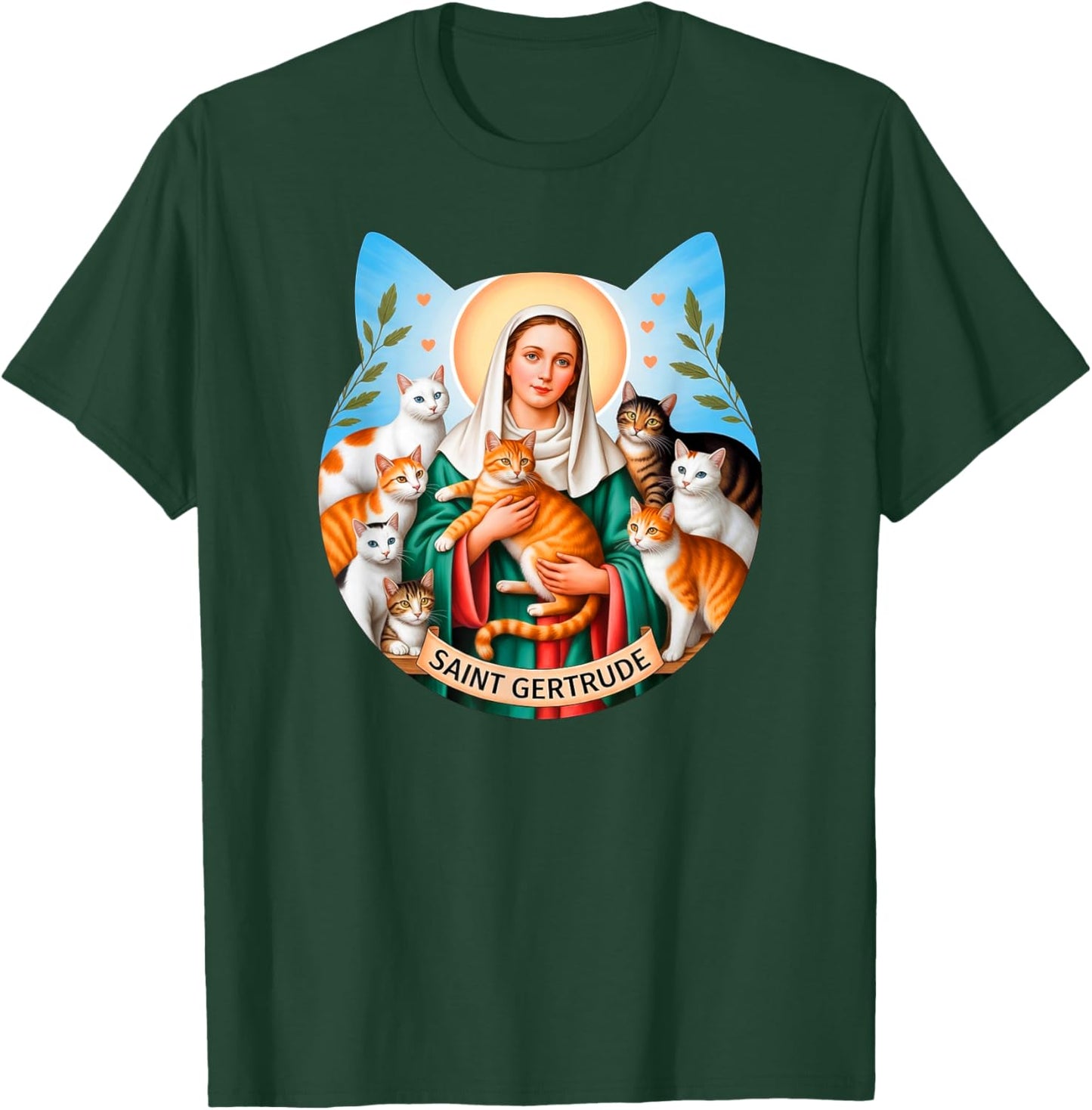 St Gertrude of Nivelles T-Shirt - T-Shirt | Forest