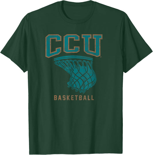 Coastal Carolina University CCU Basketball T-Shirt - T-Shirt | Forest