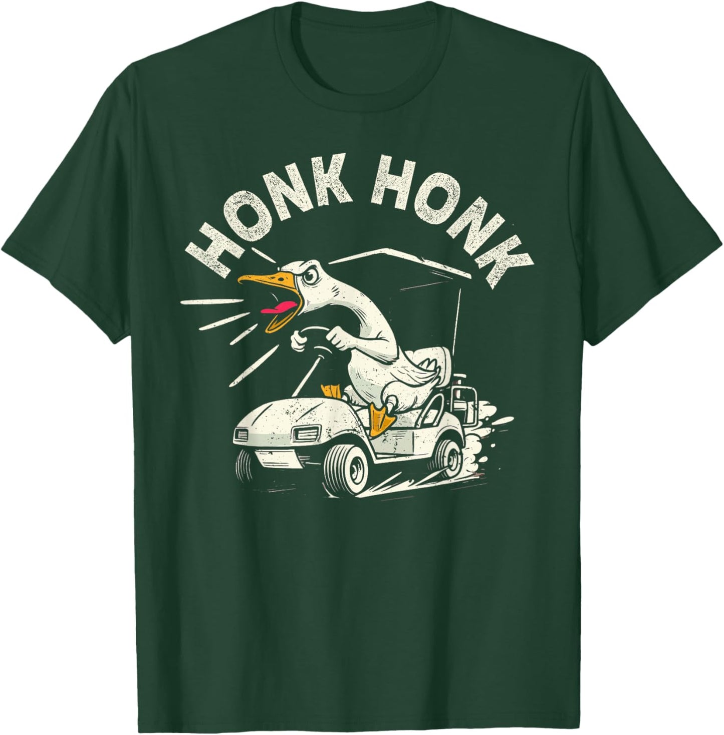 Golf cart driver Silly Goose Honk Honk Funny Golfer T-Shirt - T-Shirt | Forest