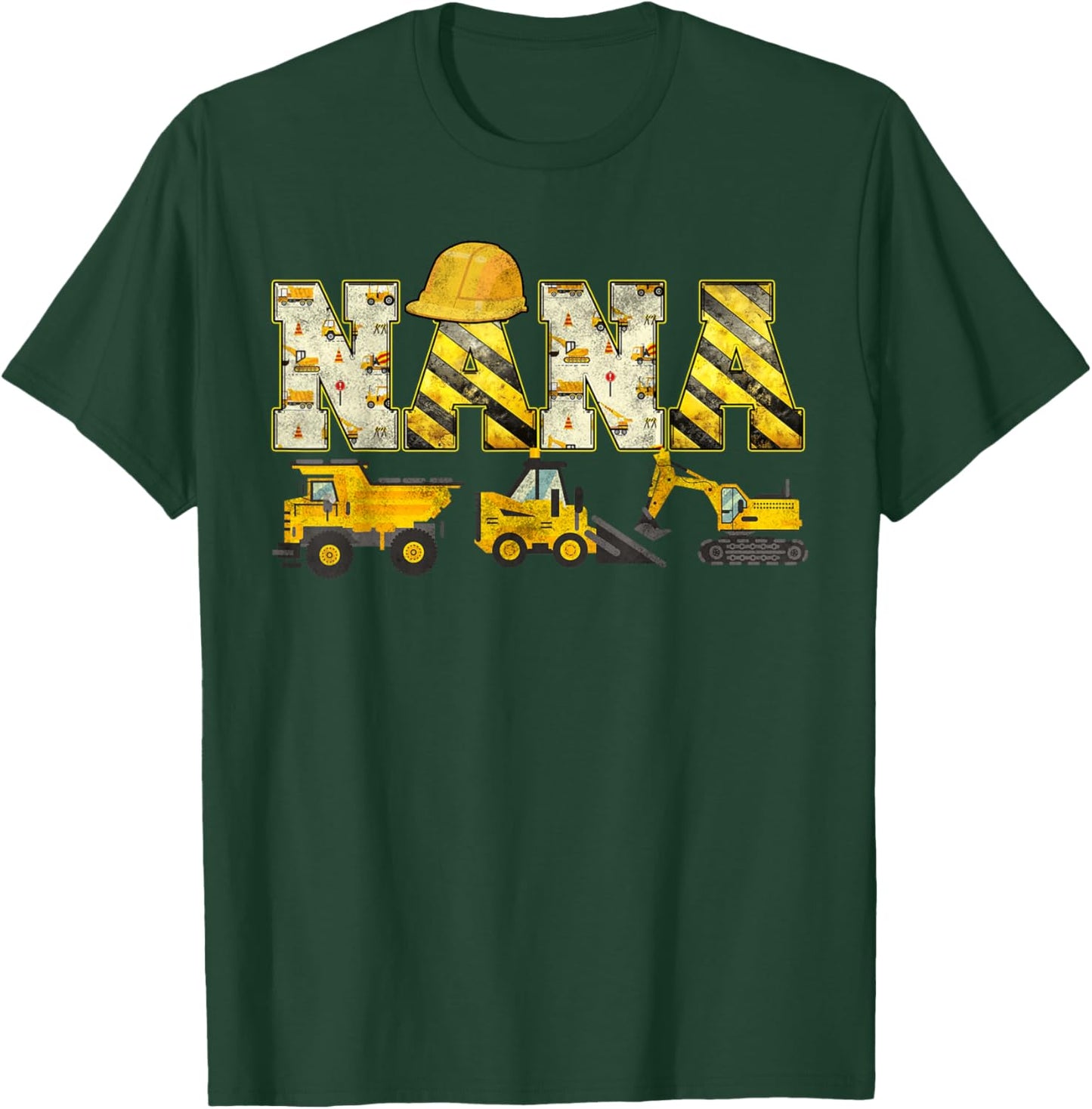 Nana Construction Excavator Kids Matching Family Party T-Shirt - T-Shirt | Forest