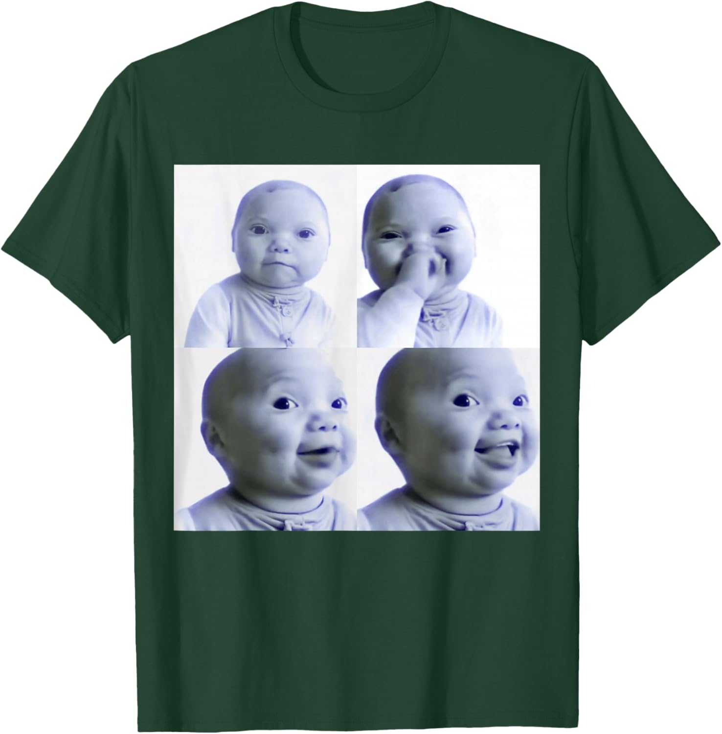 Funny AI Baby Meme Laughing Baby Brainrot T-Shirt - T-Shirt | Forest