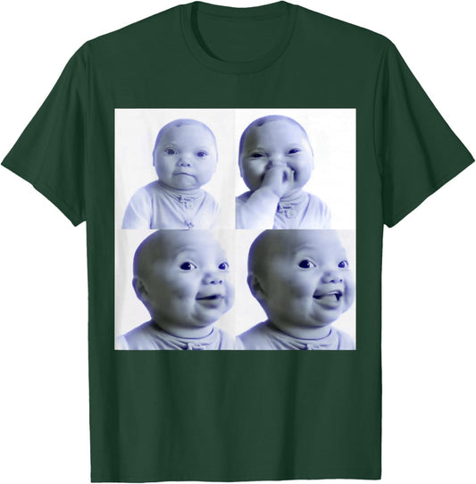 Funny AI Baby Meme Laughing Baby Brainrot T-Shirt - T-Shirt | Forest