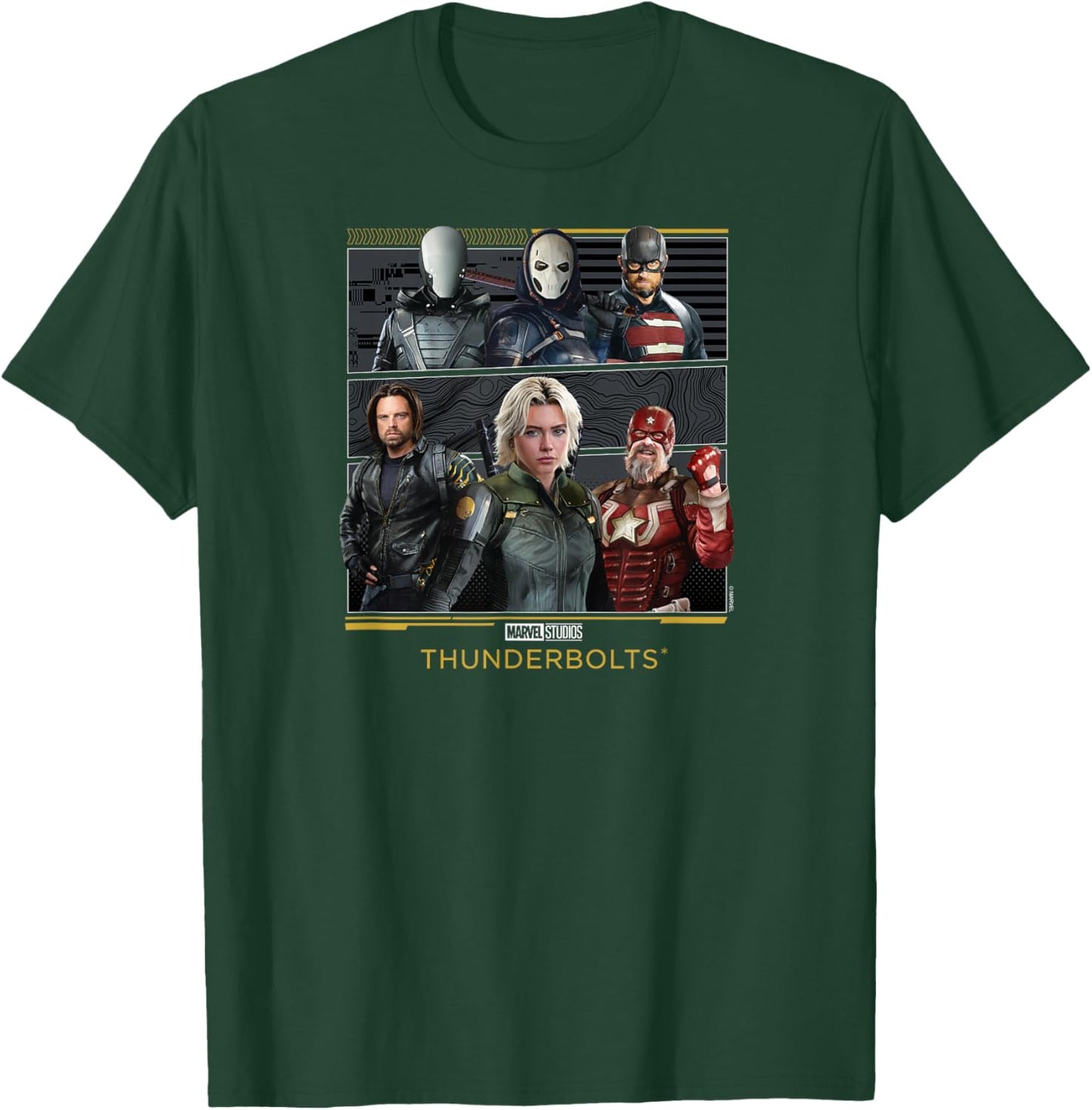 Marvel's Thunderbolts - Character Grid T-Shirt - T-Shirt | Forest