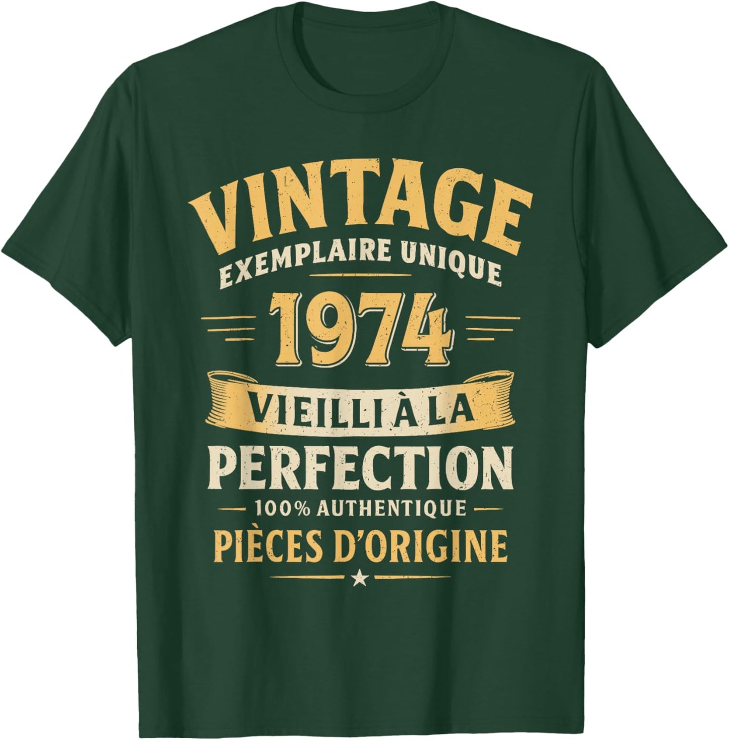 Cadeau Anniversaire 52 Ans Humour Vintage 1974 52 Ans Homme T-Shirt - T-Shirt | Forest