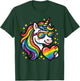 Rainbow Gay Unicorn Heart LGBTQ Pride Ally Girls Kids Women T-Shirt - T-Shirt | Forest