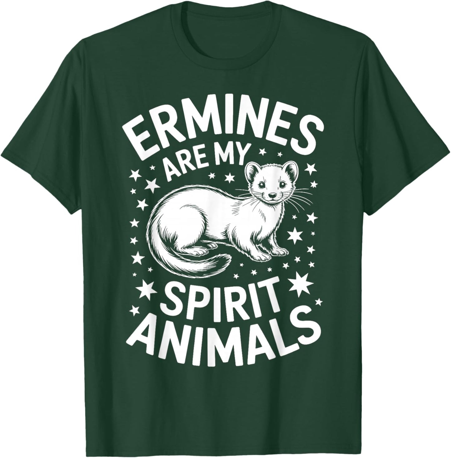 Hermines Spirit Animals Funny Ermine T-Shirt - T-Shirt | Forest