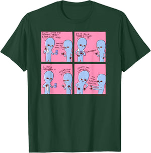 Threadless Nathan W. Pyle Strange Planet Expansion Graphic T-Shirt - T-Shirt | Forest